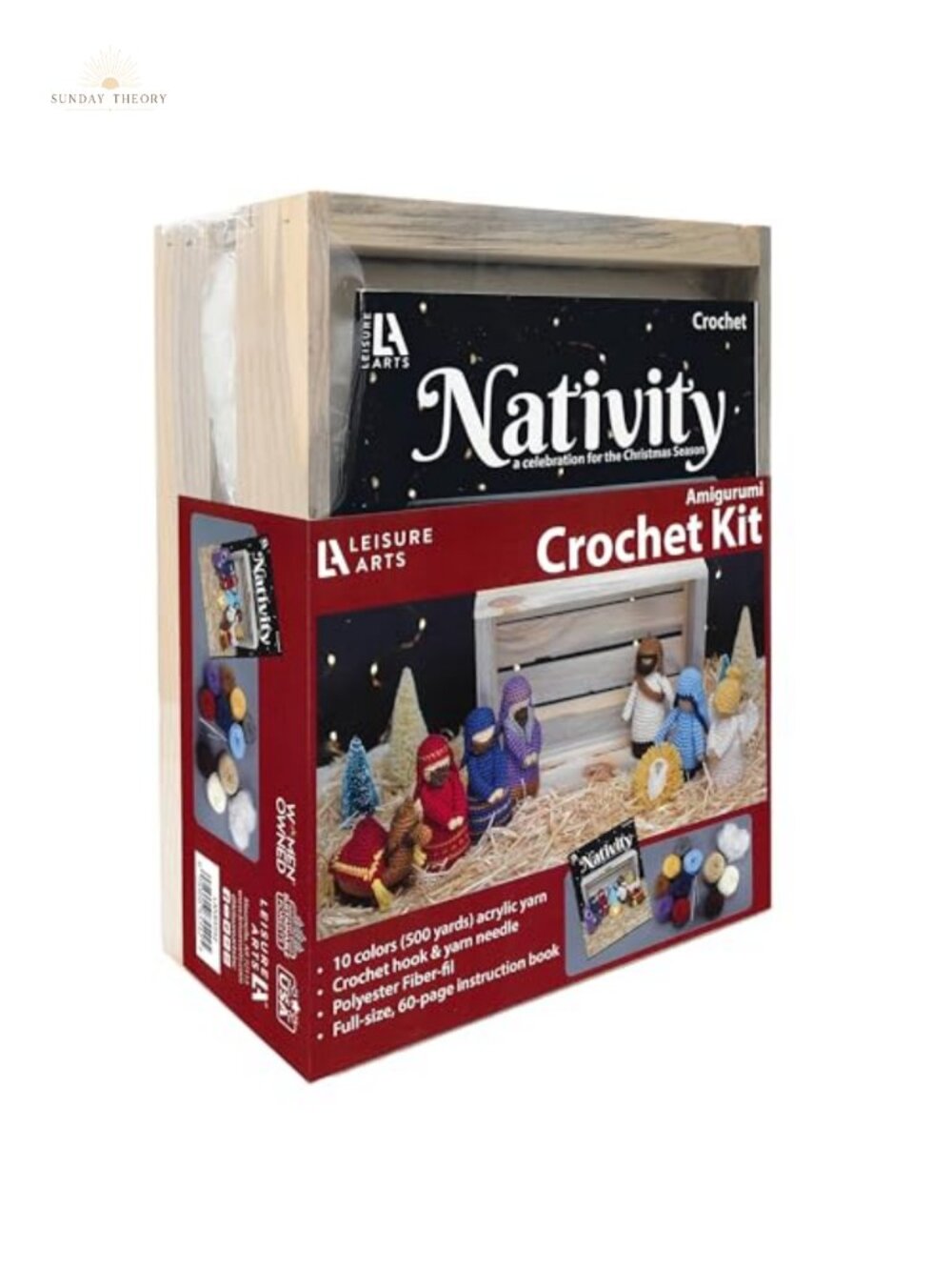 Crochet Nativity Kit Amigurumi 8-Piece with Instruction Book